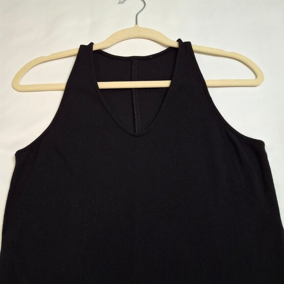 Racerback Bodycon Sz M Midi Sheath Dress Stretch Knit Asymmetrical Hem - Picture 7 of 12